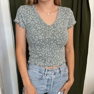 pink rose super pretty crop top! size S! amazing for summer!